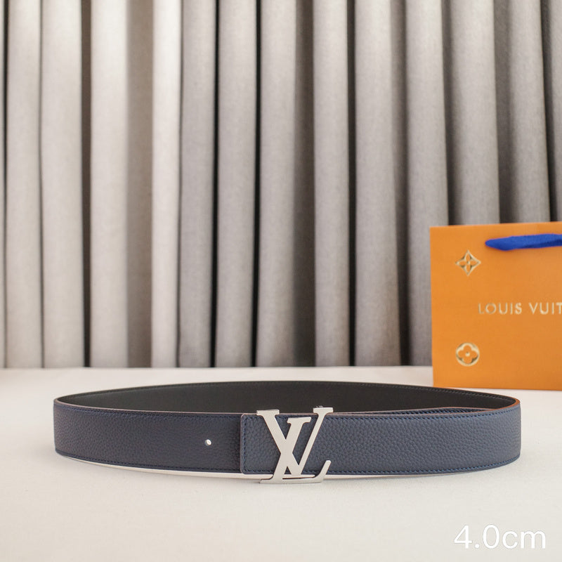 LV - Louis Vuitton - 4.0cm letter bright silver toggle - pebble grain 4023L