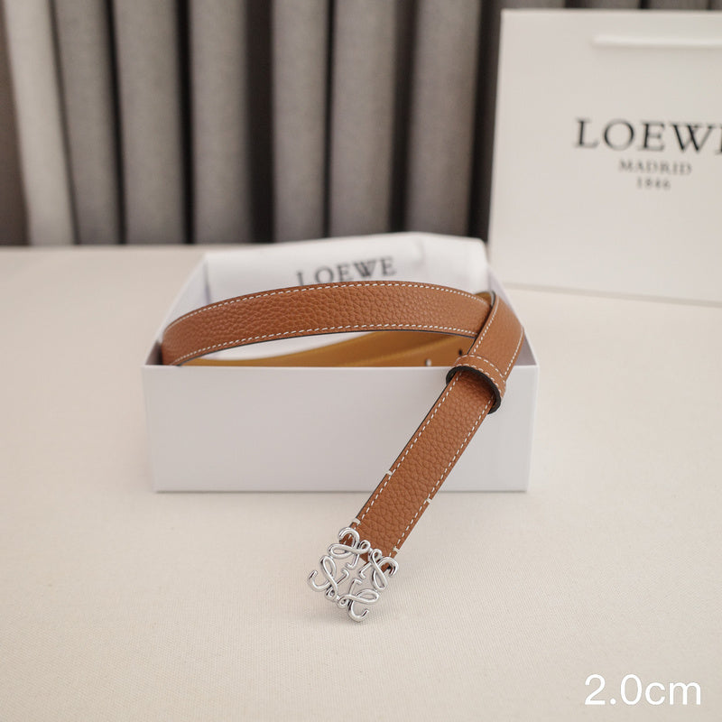 LOEWE - 3.2/2.0cm pebble grain brown 3202le / 2002le