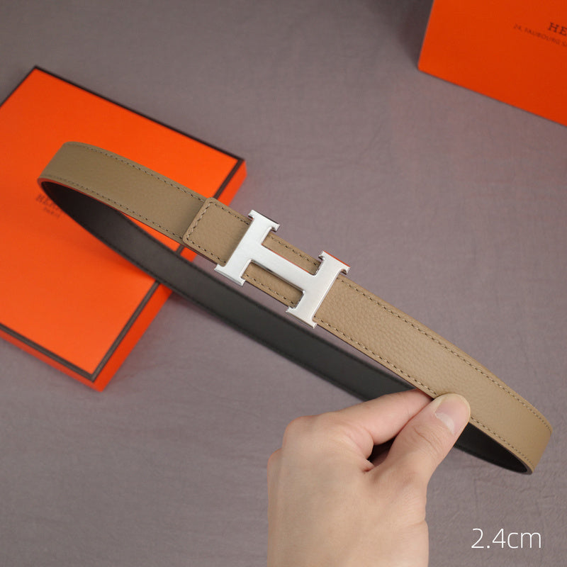 Hermes - 2.4cm classic H silver buckle
