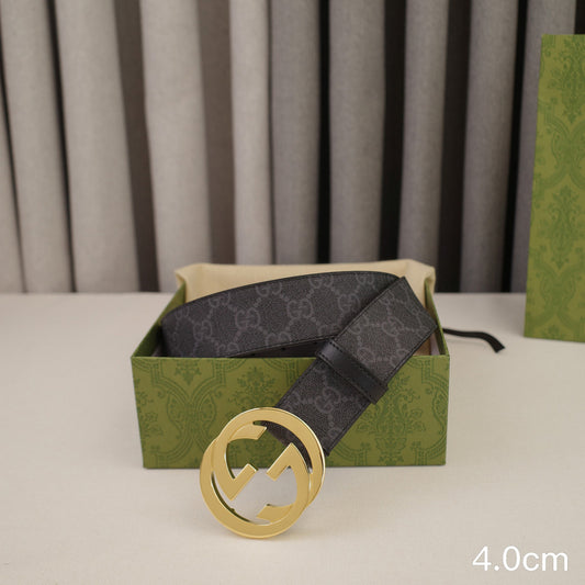 Gucci - 4.0cm Big cake - Supreme canvas Gold button  4023g