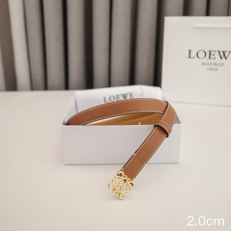 LOEWE - 3.2/2.0cm pebble grain brown