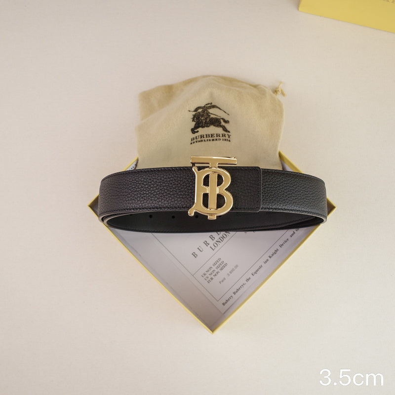 Burberry - 3.4cm - TB Black lychee grain
