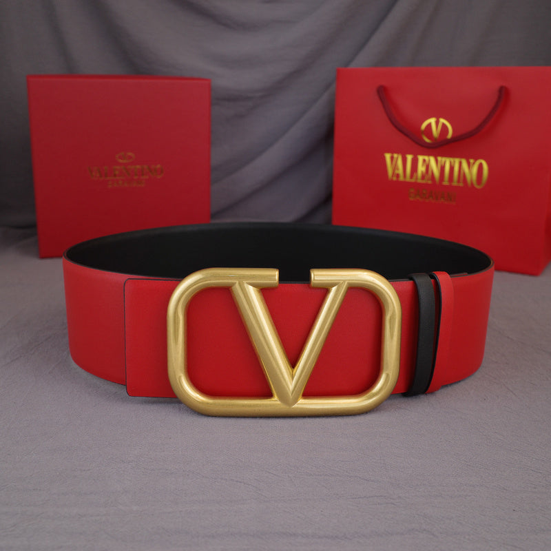 Valentino - Big V button - 7.0cm Gold belt buckle