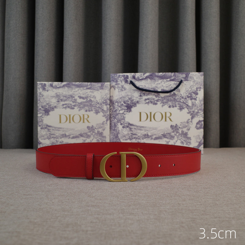 Dior-CD logo-Brass antique gold button - red ZSB3003d
