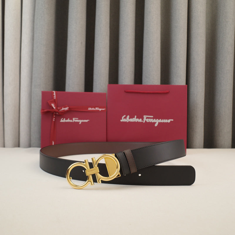 FERRAGAMO - 3.5cm Cowhide flat moon tail 3819f