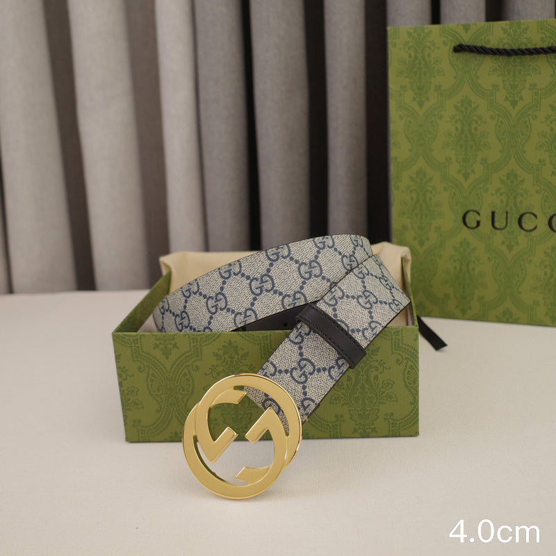 Gucci - 4.0cm Big cake - Supreme canvas Gold button 4023g