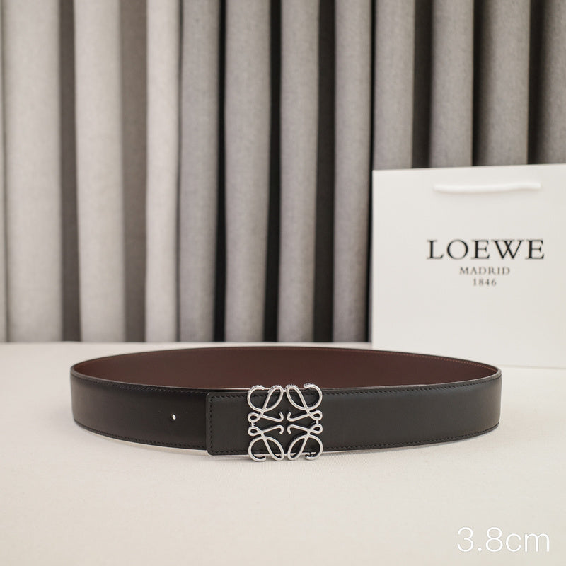 LOEWE - 3.8/3.4cm pebble grain Crocodile Plain weave