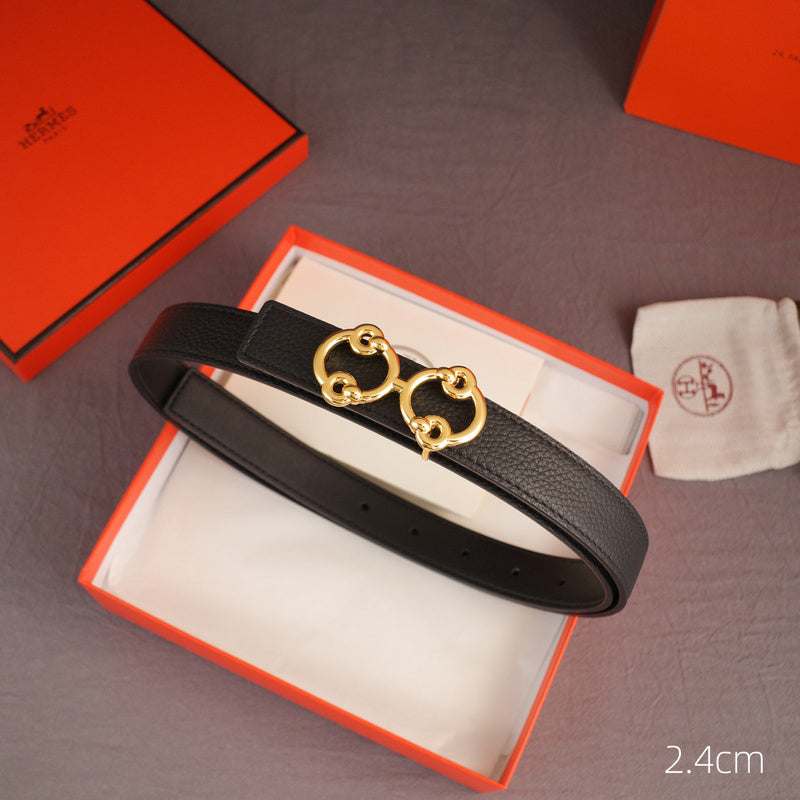 Hermes - 2.4cmH - Anise grain pattern