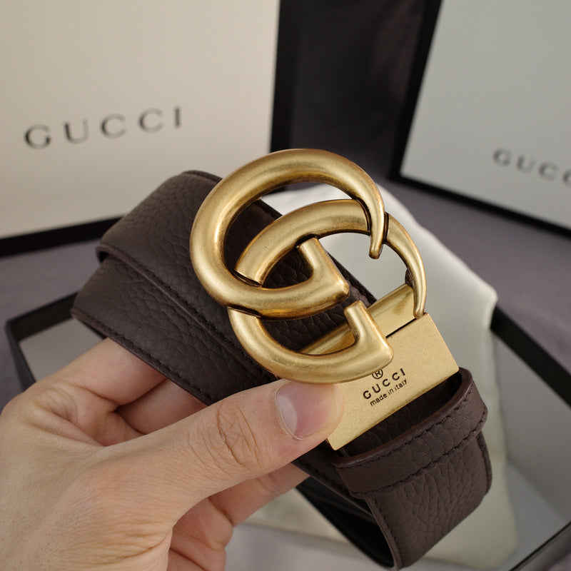 Gucci - Double G turn lock,top layer pebble grain,coffee