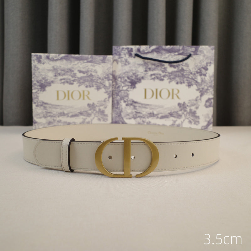 Dior-CD logo-Brass antique gold button - white ZSB3003d