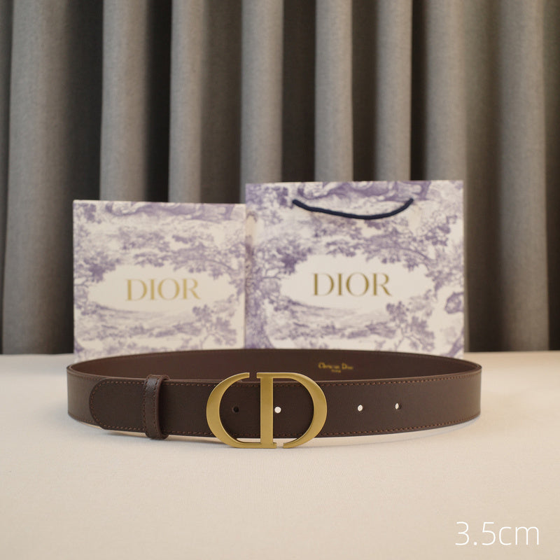 Dior-CD logo-Brass antique gold button - coffee ZSB3003d