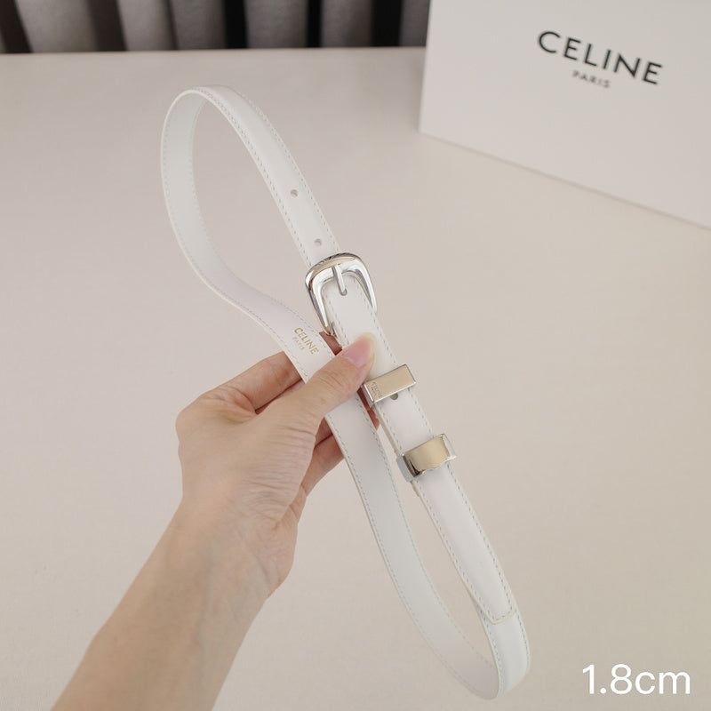 Celine - 2.5cm/1.8cm Bright silver Plain weave
