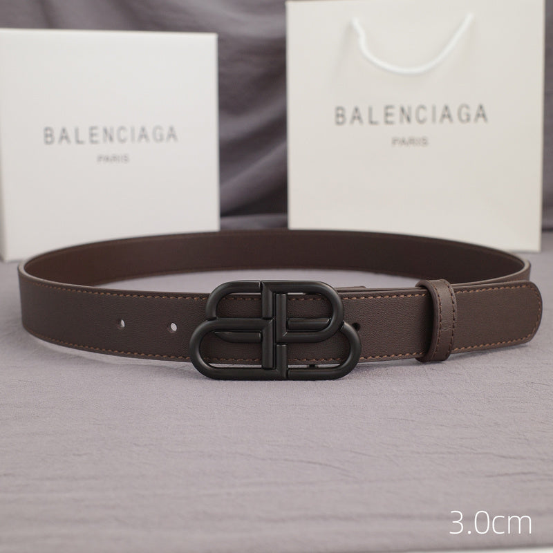 Balenciaga - 3.0cm coffee leather ZSB3001bb