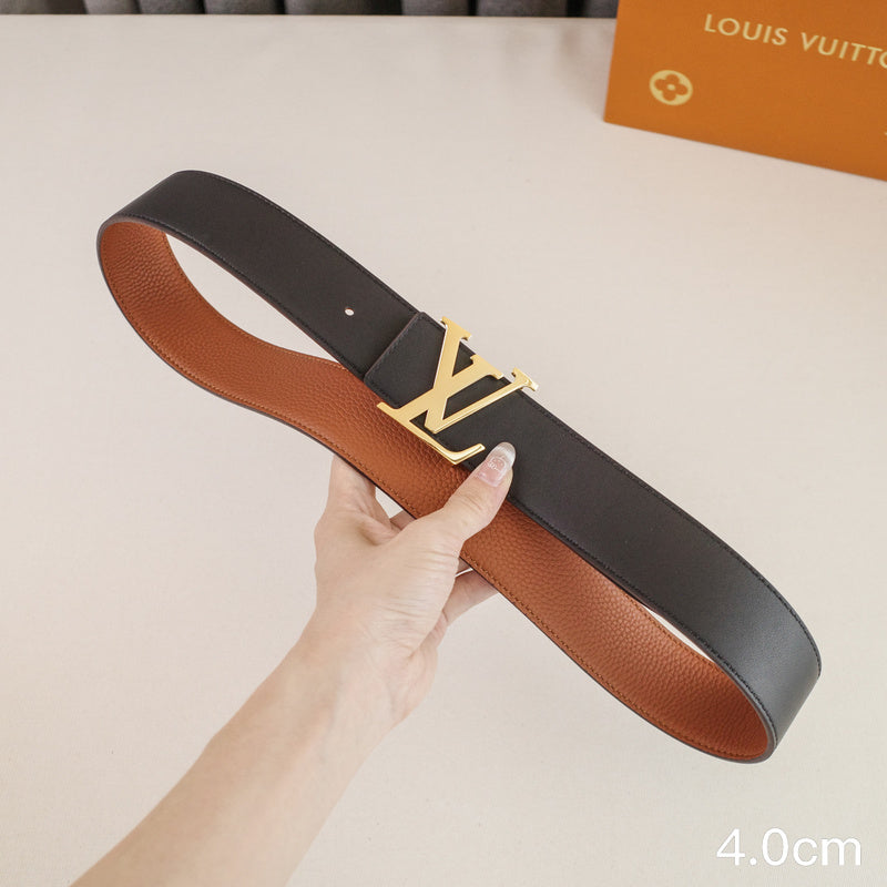 LV - Louis Vuitton- 4.0cm letter bright gold toggle - pebble grain 4023L
