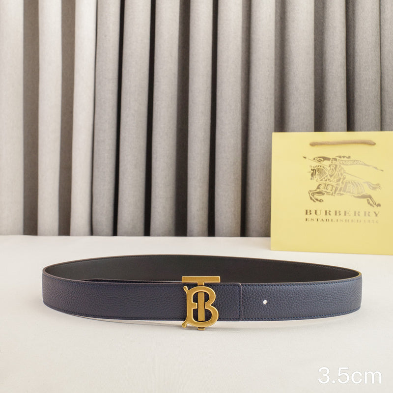 Burberry - 3.4cm - TB Blue lychee grain