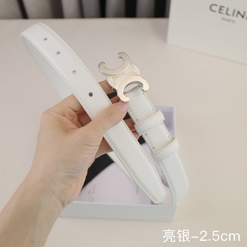 Celine - 2.5cm/1.8cm Bright silver