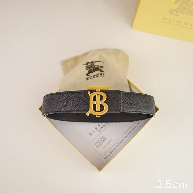 Burberry - 3.4cm - TB Black lychee grain