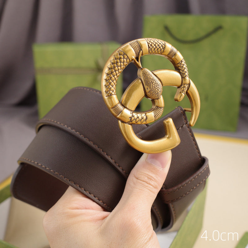 Gucci - 4.0cm G - snake belt buckle