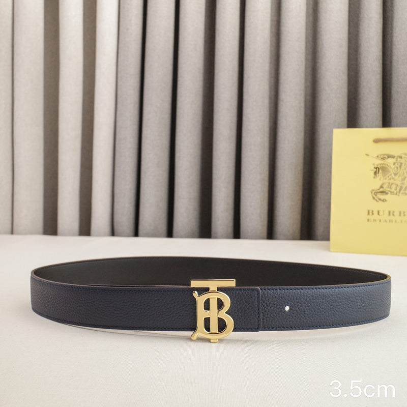 Burberry - 3.4cm - TB Blue lychee grain