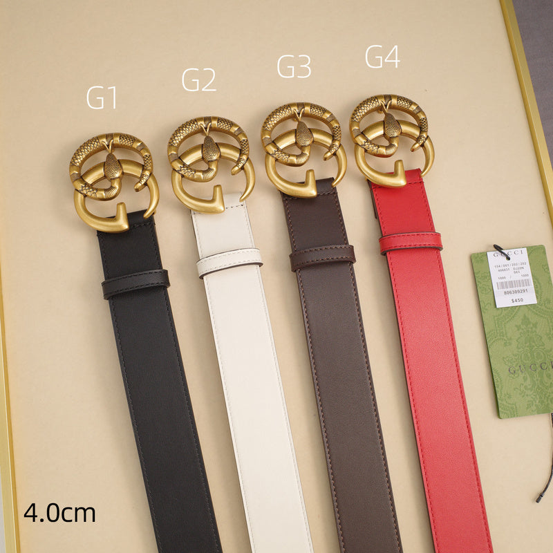 Gucci - 4.0cm G - snake belt buckle