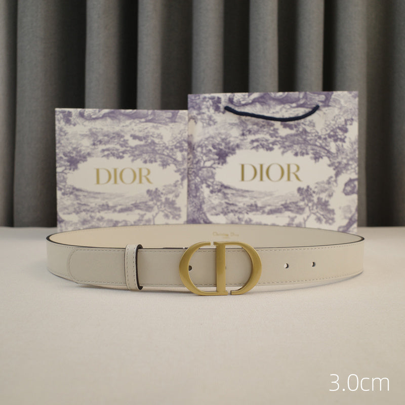 Dior-CD logo-Brass antique gold button - white ZSB3003d