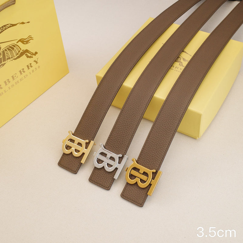 Burberry - 3.4cm - TB light brown leather 3501b