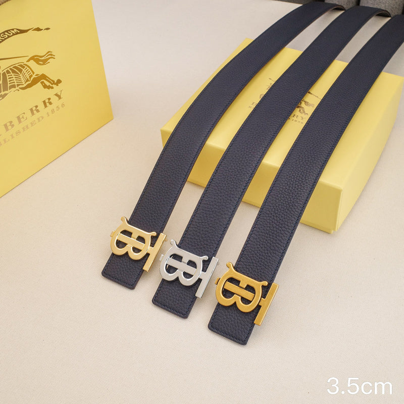 Burberry - 3.4cm - TB Blue lychee grain