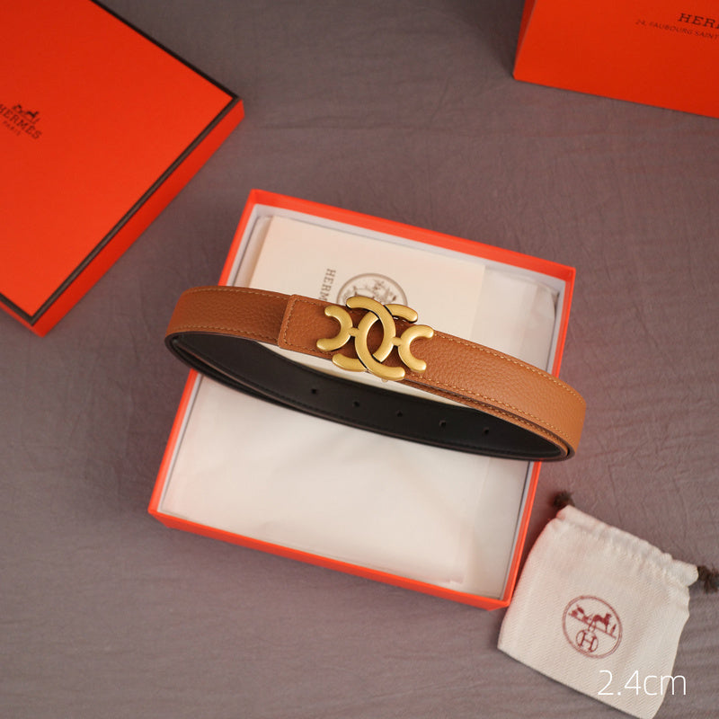 Hermes - 2.4cmH - Anise grain pattern
