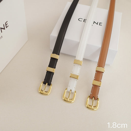 Celine - 2.5cm/1.8cm  Bright gold Plain weave  1806ce