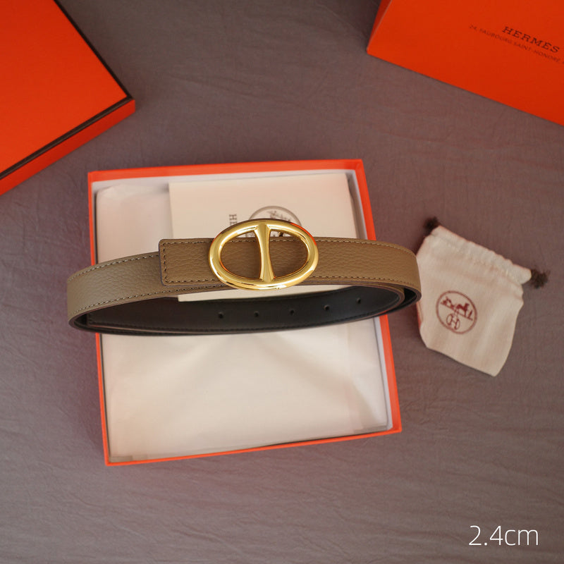 Hermes - 2.4cmH - Pig nose Anise grain pattern