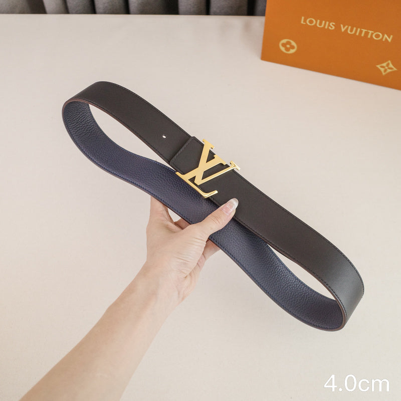 LV - Louis Vuitton- 4.0cm letter bright gold toggle - pebble grain 4023L