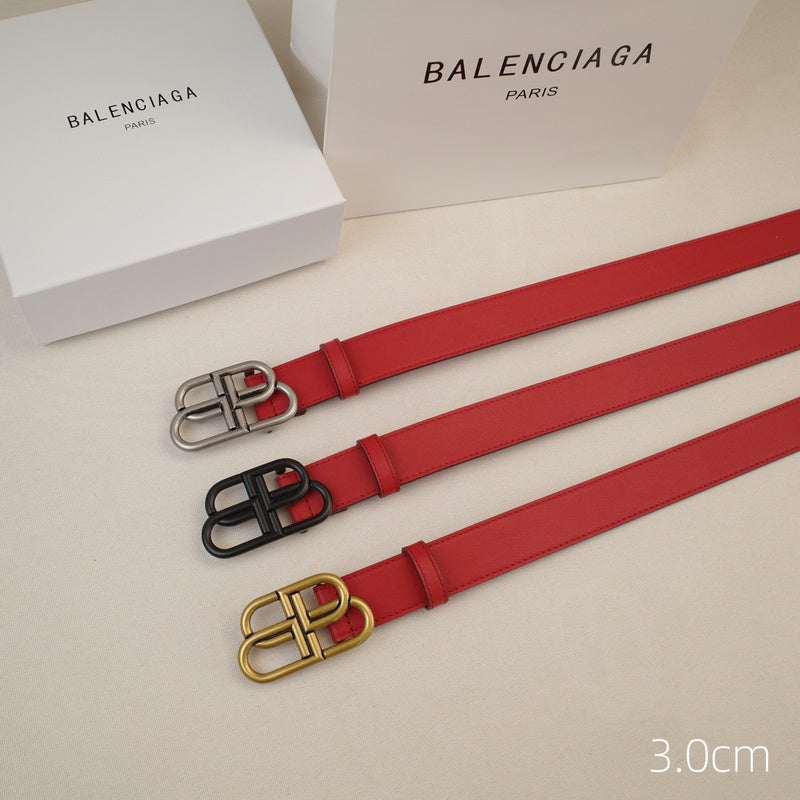 Balenciaga - 3.0cm red leather ZSB3001bb