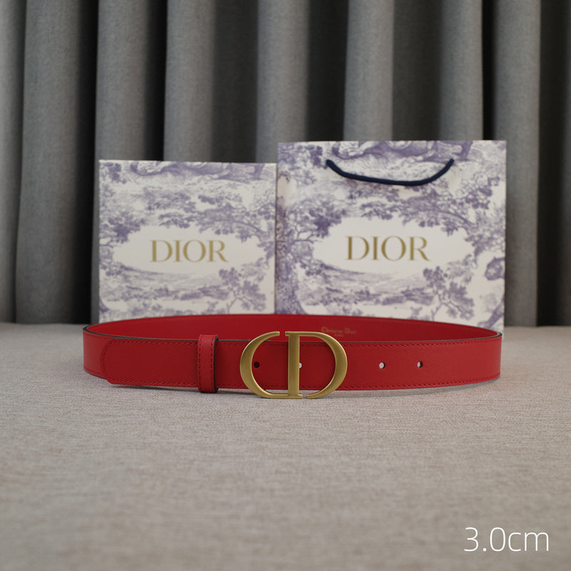 Dior-CD logo-Brass antique gold button - red ZSB3003d