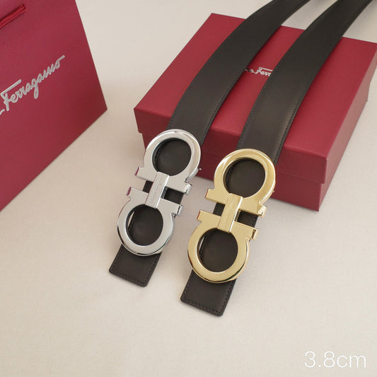 FERRAGAMO - 3.8cm large 8-shaped; oblique side plain weave   3831f