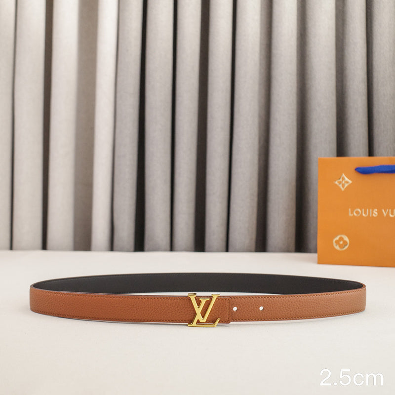 LV - Louis Vuitton -2.5cm letter gold hook - pebble grain 2511L