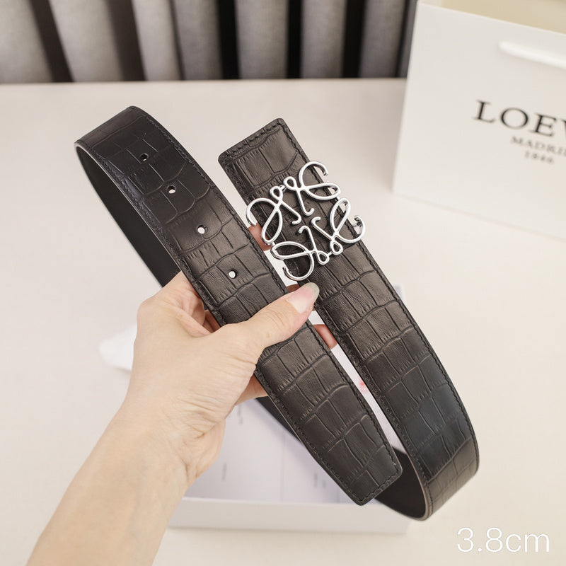 LOEWE - 3.8/3.4cm pebble grain Crocodile pattern