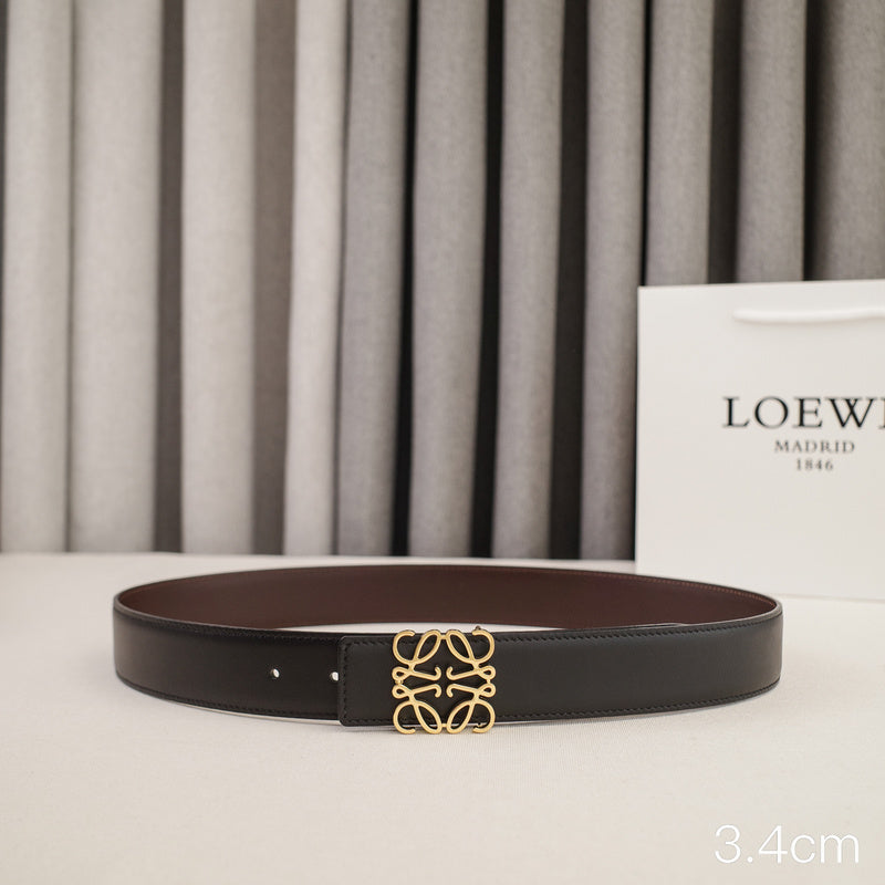 LOEWE - 3.8/3.4cm pebble grain Crocodile Plain weave