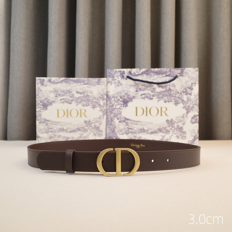 Dior-CD logo-Brass antique gold button - coffee ZSB3003d