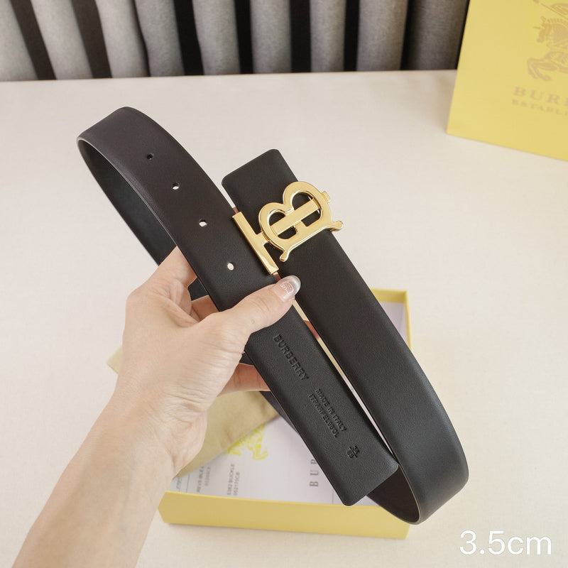 Burberry - 3.5cm -Bright gold buckle
