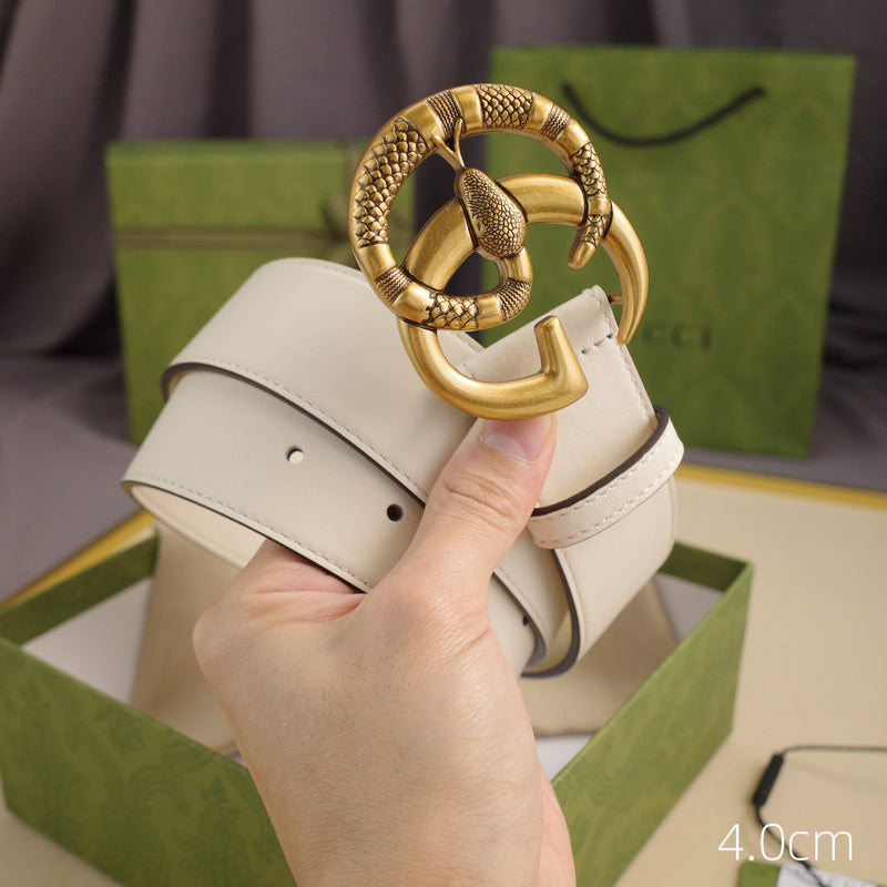 Gucci - 4.0cm G - snake belt buckle