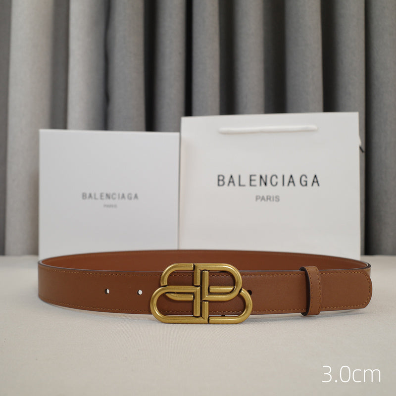 Balenciaga - 3.0cm Brown leather ZSB3001bb