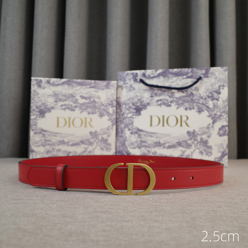 Dior-CD logo-Brass antique gold button - red ZSB3003d