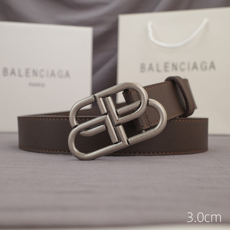 Balenciaga - 3.0cm coffee leather ZSB3001bb