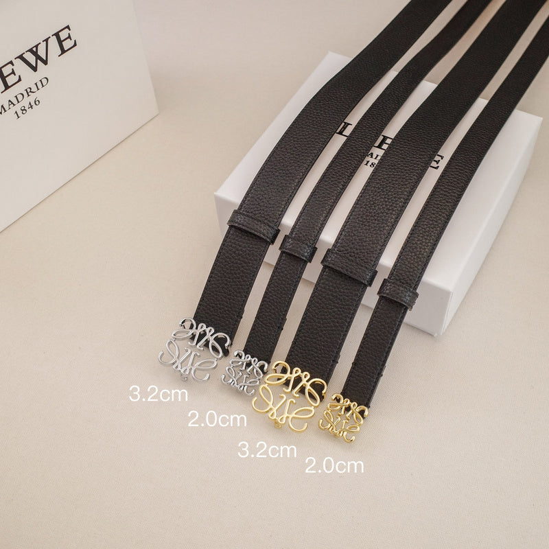 LOEWE - 3.2/2.0cm pebble grain black