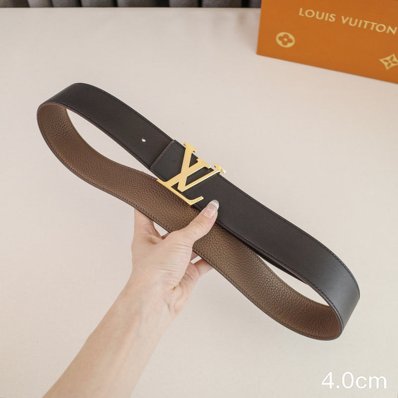 LV - Louis Vuitton- 4.0cm letter bright gold toggle - pebble grain 4023L