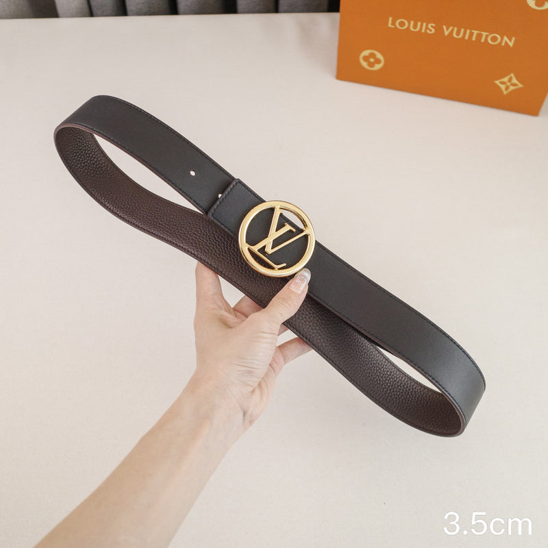 LV - Louis Vuitton 3.5cm round letter hook - pebble grain 3526L