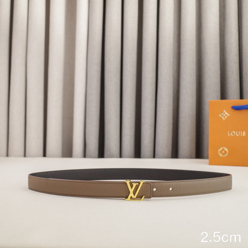 LV - Louis Vuitton -2.5cm letter gold hook - pebble grain 2511L