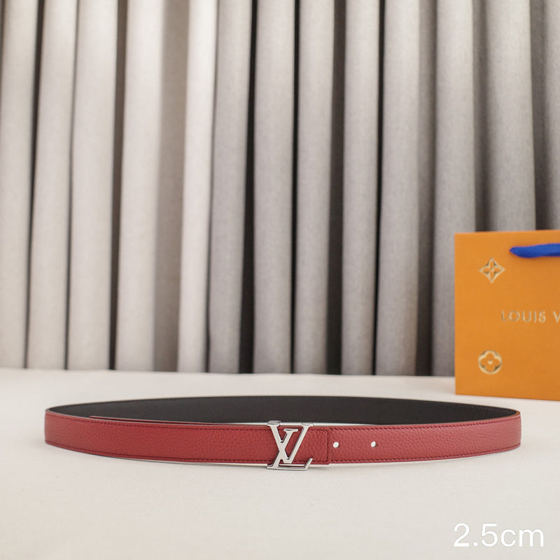 LV - Louis Vuitton -2.5cm letter silver hook - pebble grain 2511L