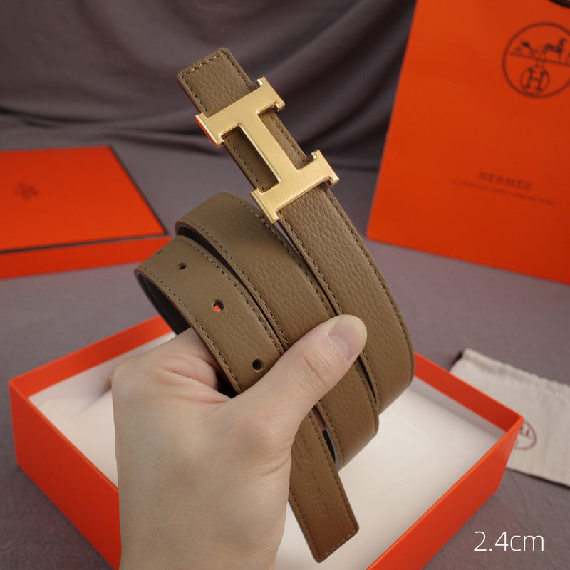 Hermes - 2.4cm classic H gold buckle