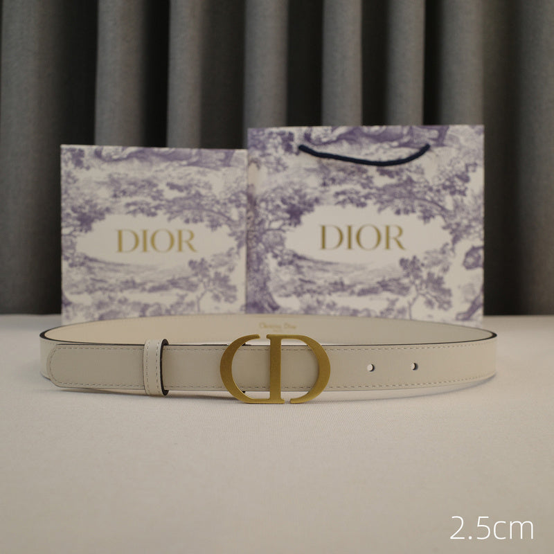 Dior-CD logo-Brass antique gold button - white ZSB3003d